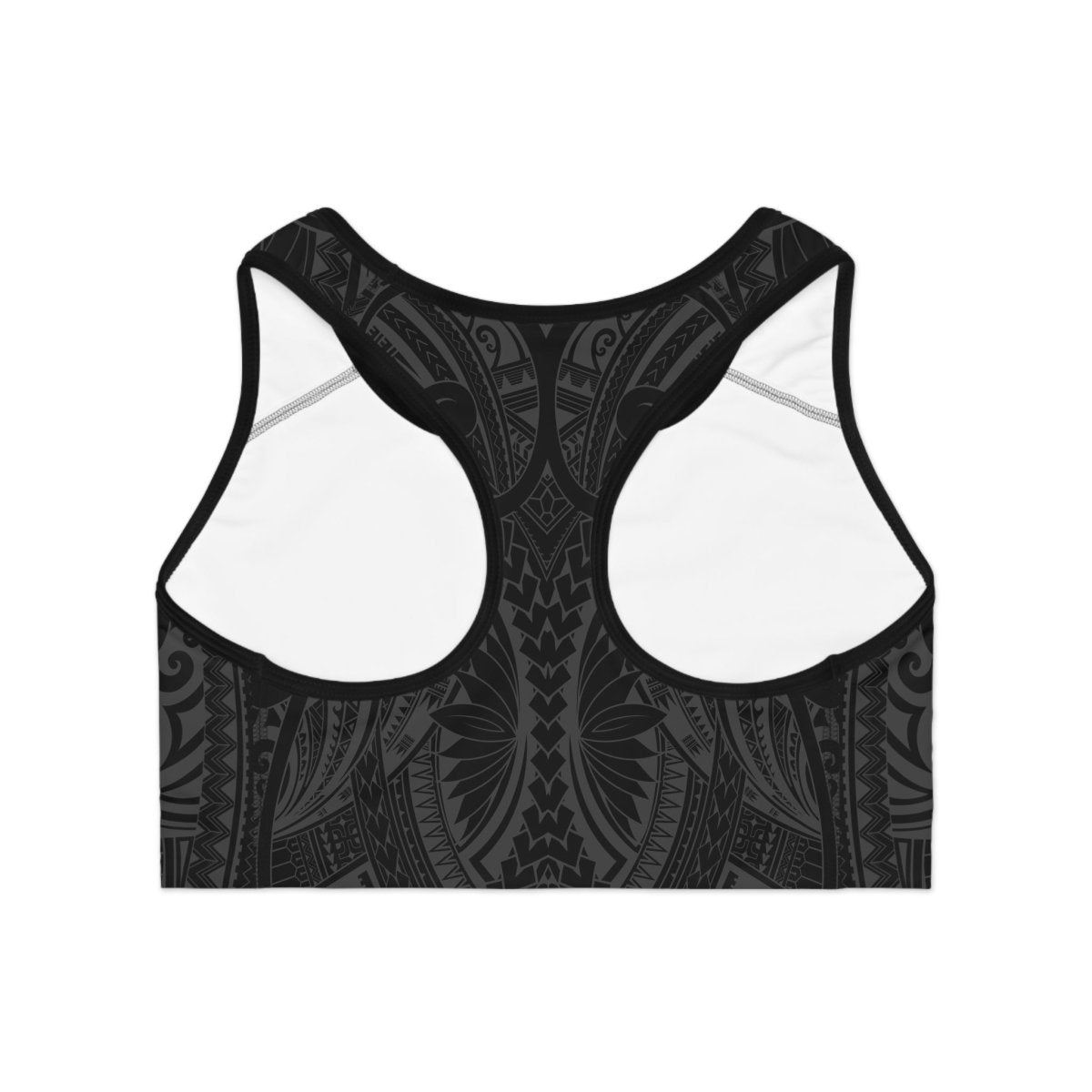 FYBY Warrior seamless sports bra in black, lightweight and supportive, designed for active wear and comfortable movement.