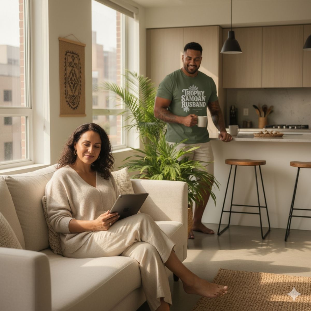 Soft Men's Tee - Trophy Samoan Husband - USA - The Koko Samoa