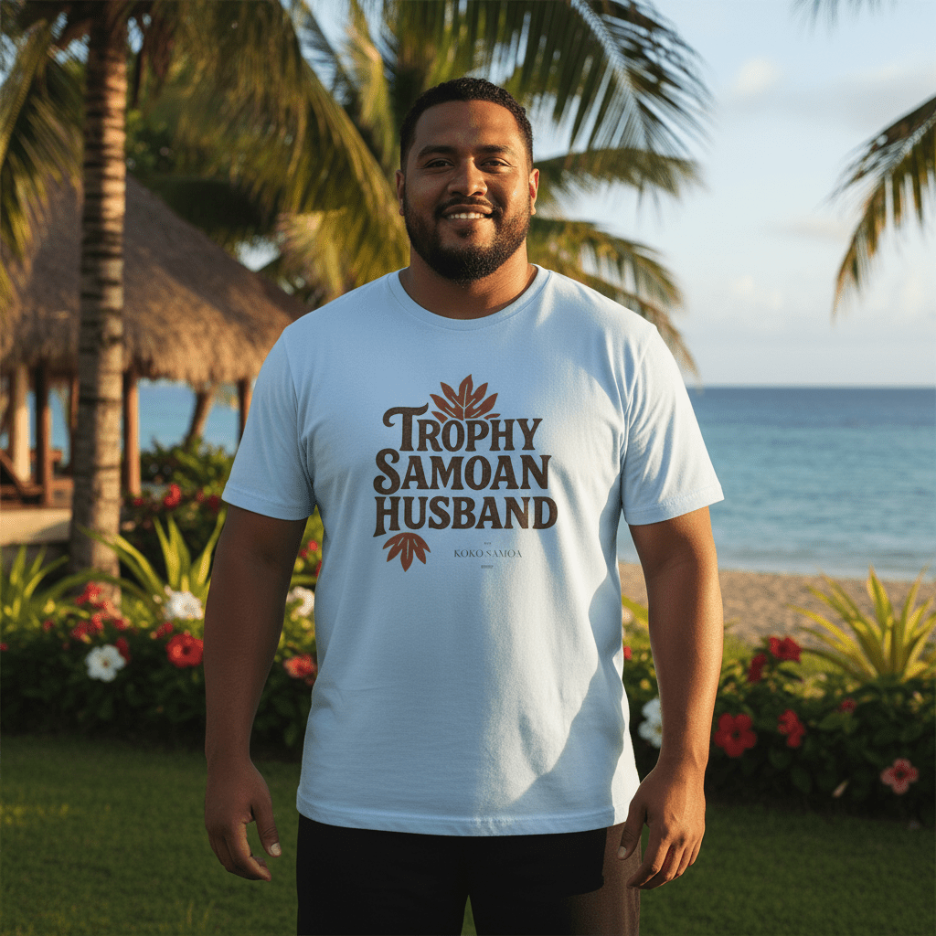Soft Men's Tee - Trophy Samoan Husband - USA - The Koko Samoa