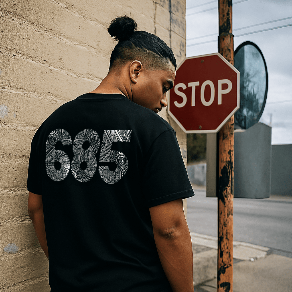 soft unisex tee with the 685 print, The Koko Samoa