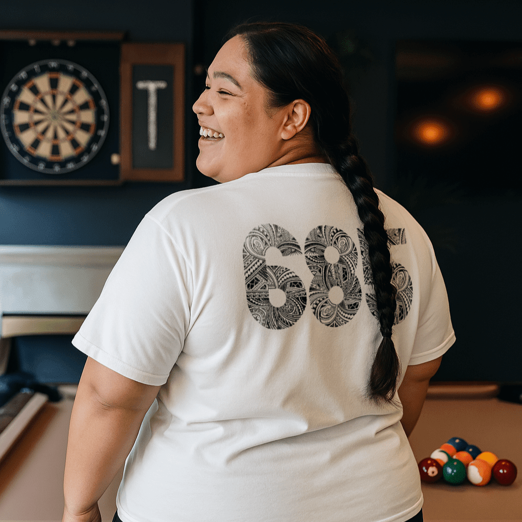 soft unisex tee with the 685 print, The Koko Samoa