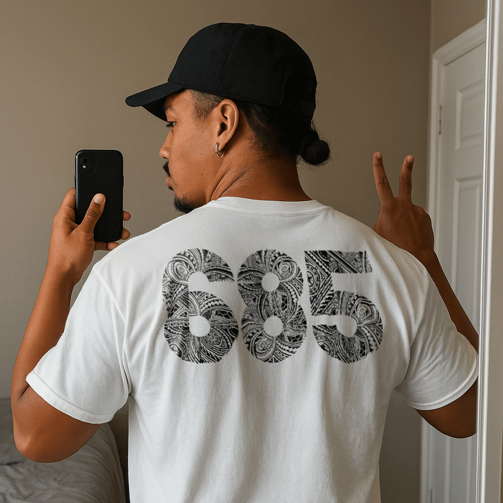 soft unisex tee with the 685 print, The Koko Samoa