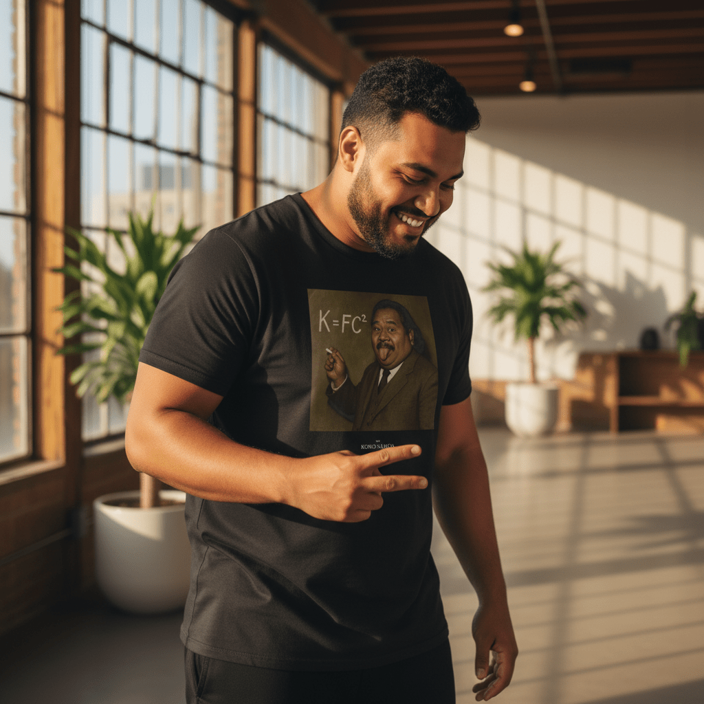 Soft unisex K=FC² tee by The Print Bar featuring a comfortable fit and stylish design in natural fabric for all-day wear.