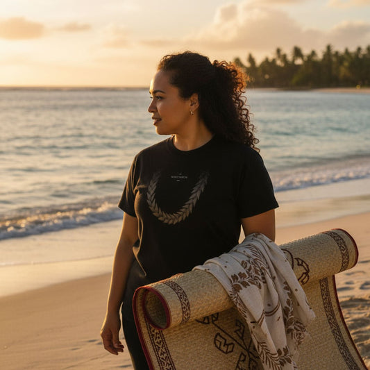 Soft Unisex Tee - Ula Fala Brown - USA - The Koko Samoa