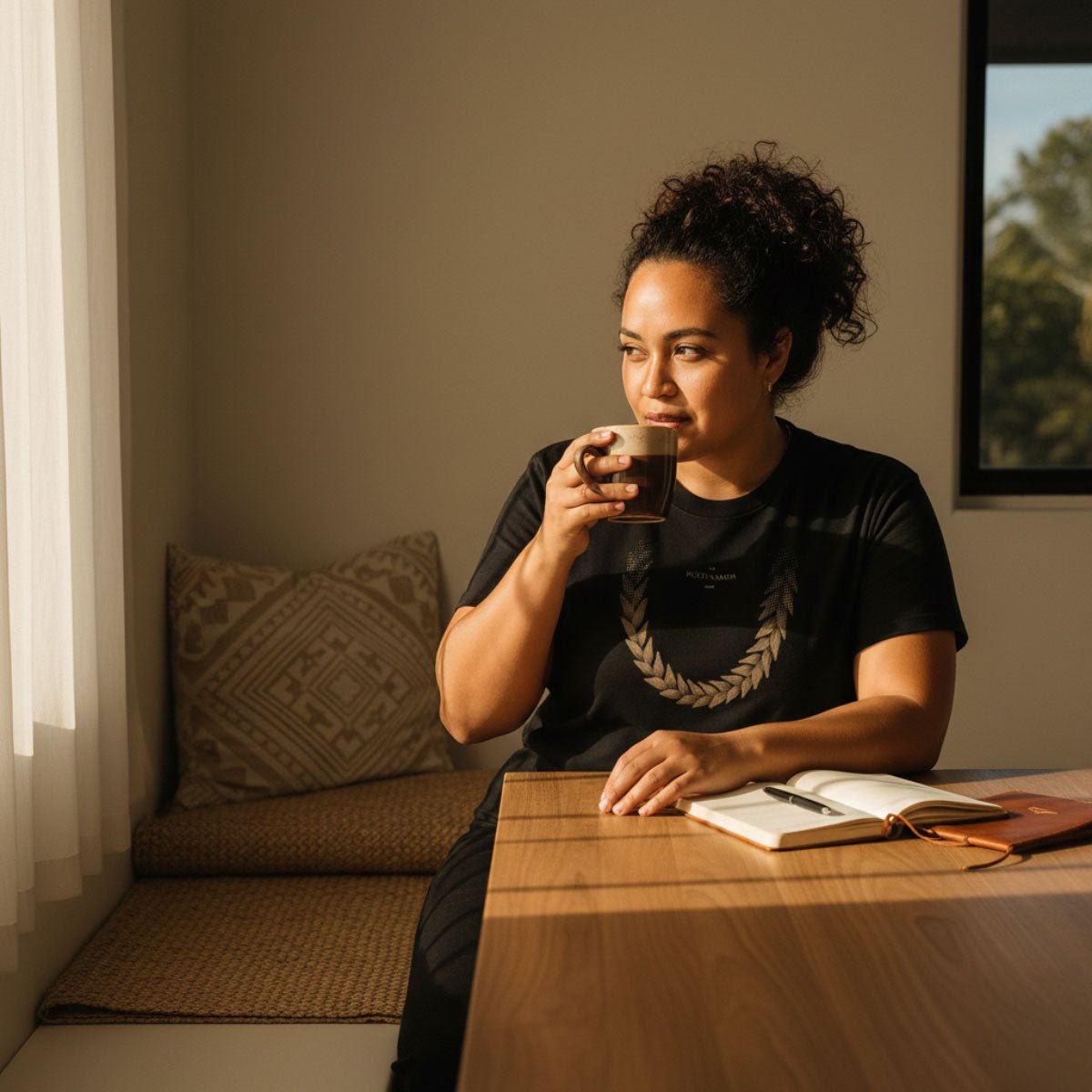 Unisex soft brown T-shirt from The Print Bar featuring Ula Fala design, casual fit, and comfortable fabric.