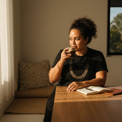 Soft Unisex Tee - Ula Fala Brown - USA - The Koko Samoa