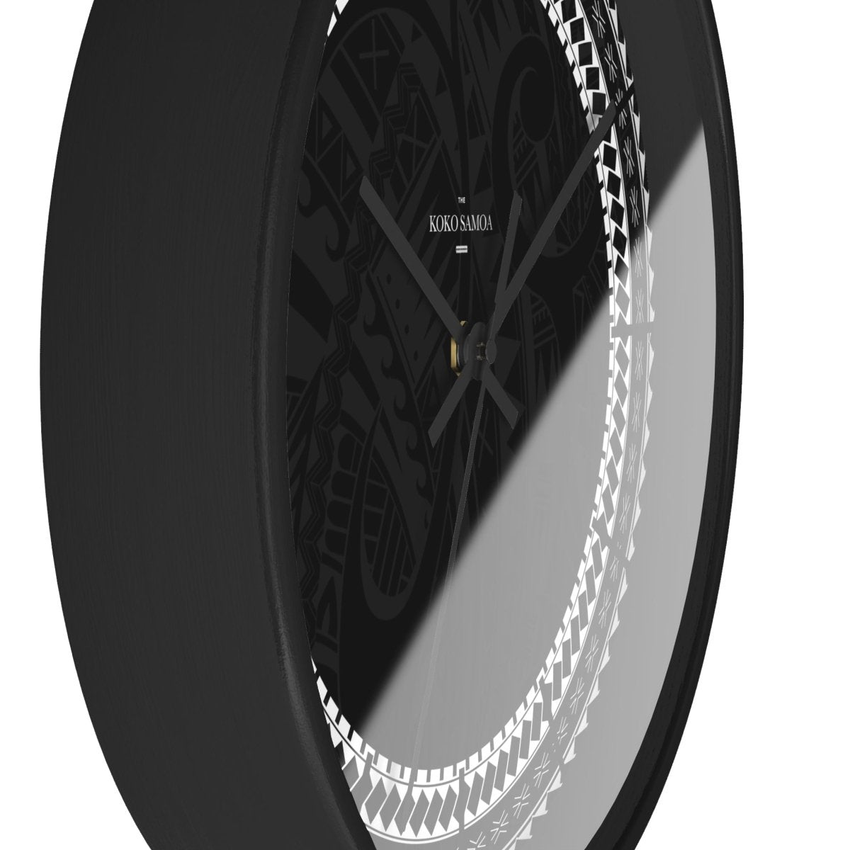 Black 10-inch Warrior wall clock, featuring a sleek design perfect for home decor in AU, NZ, and USA.