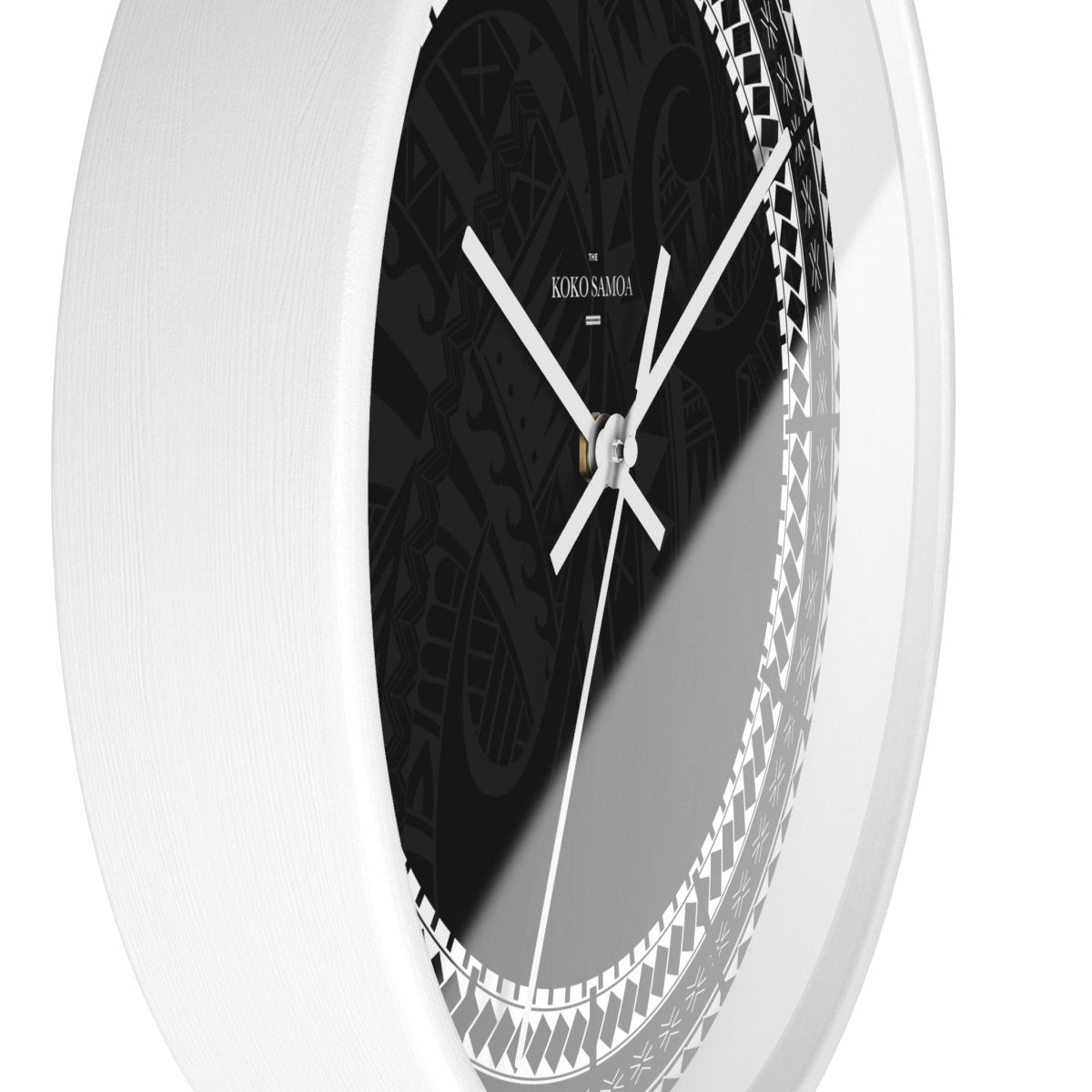 Black 10-inch Warrior wall clock, perfect for home decor, featuring bold design and easy-to-read time display.