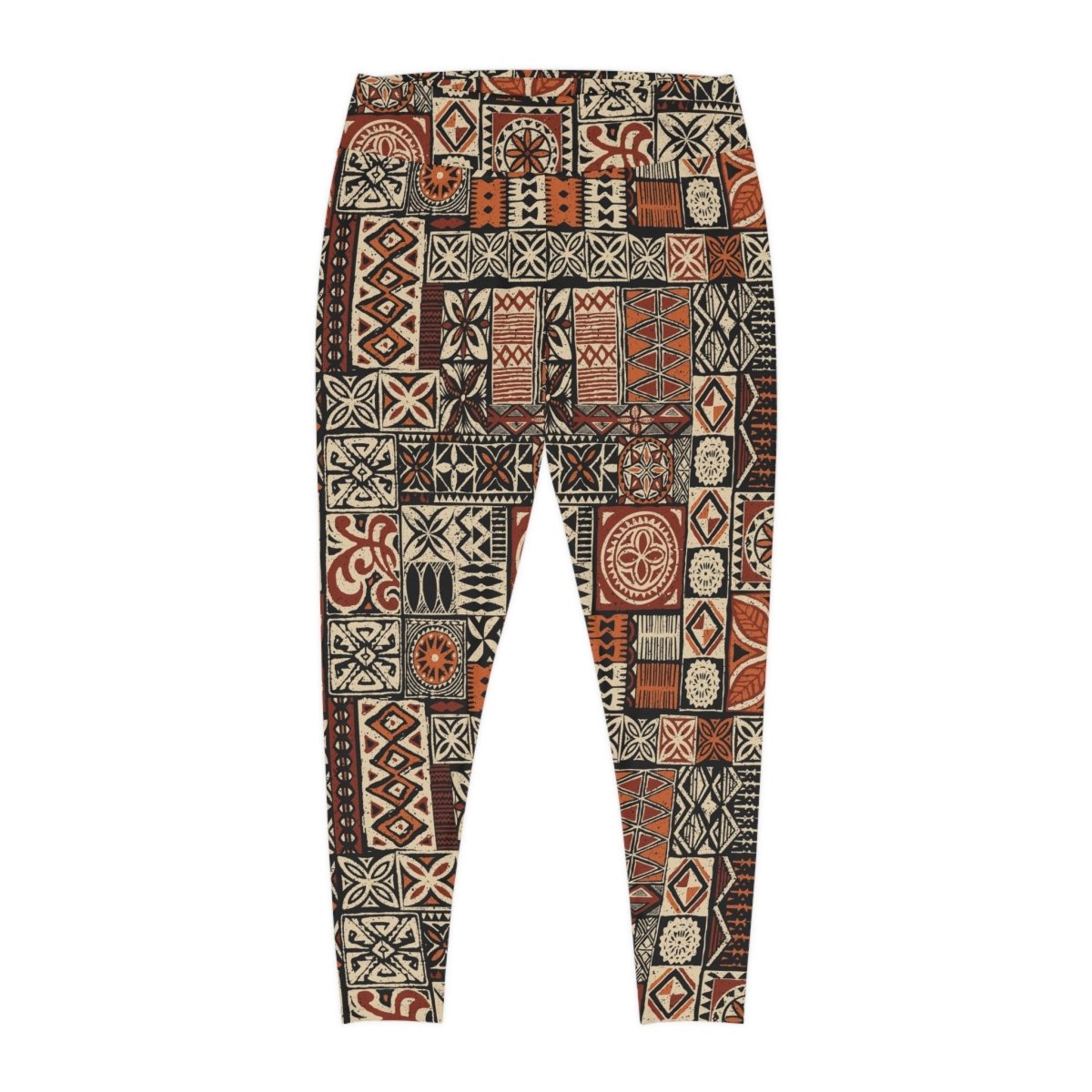 Plus size 2XL to 6XL leggings featuring IslandCurvy Elei print in vibrant colors