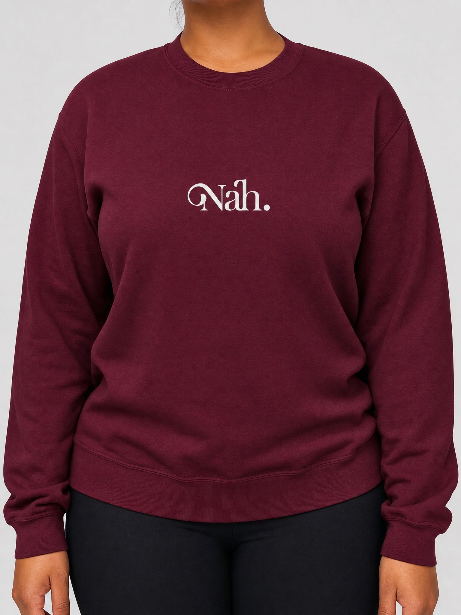 Champion Unisex Sweatshirt - Nah on a light grey studio background