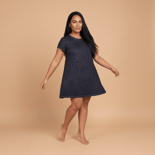 T-Shirt Dress - Blue Bloom - AU/NZ/USA - The Koko Samoa