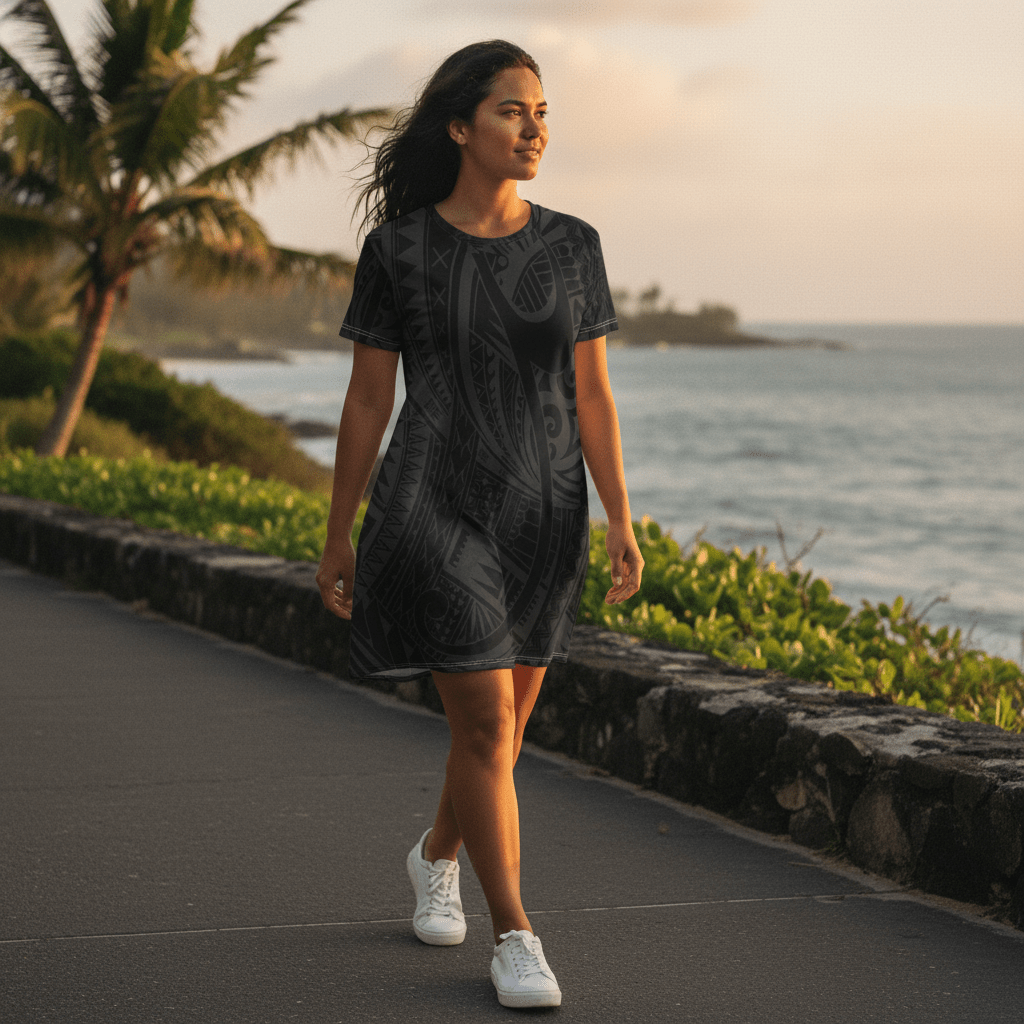 T-Shirt Dress - Warrior - AU/NZ/USA - The Koko Samoa