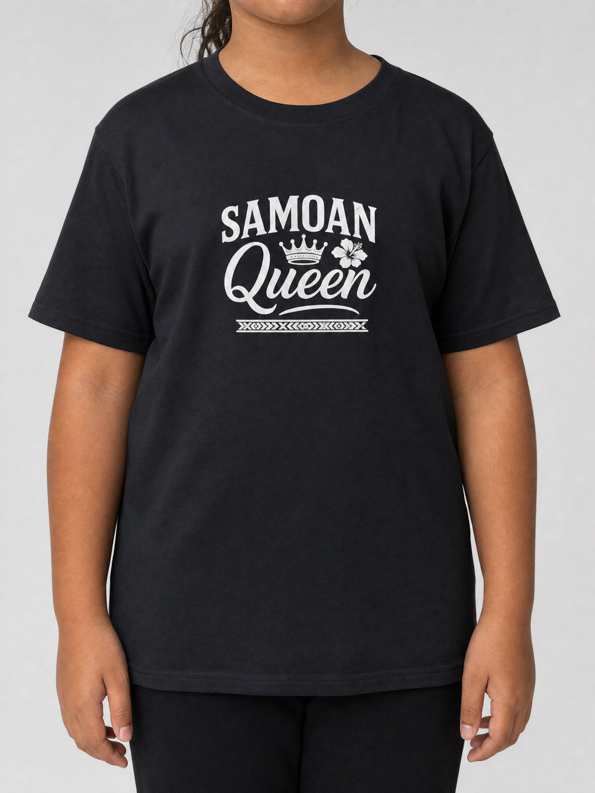 Kids Tee - Samoan Queen on a light grey studio background