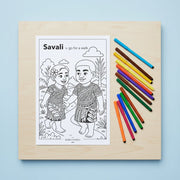 Downloadable Learn and Colour Sheet - Savali - AU/NZ/USA - The Koko Samoa