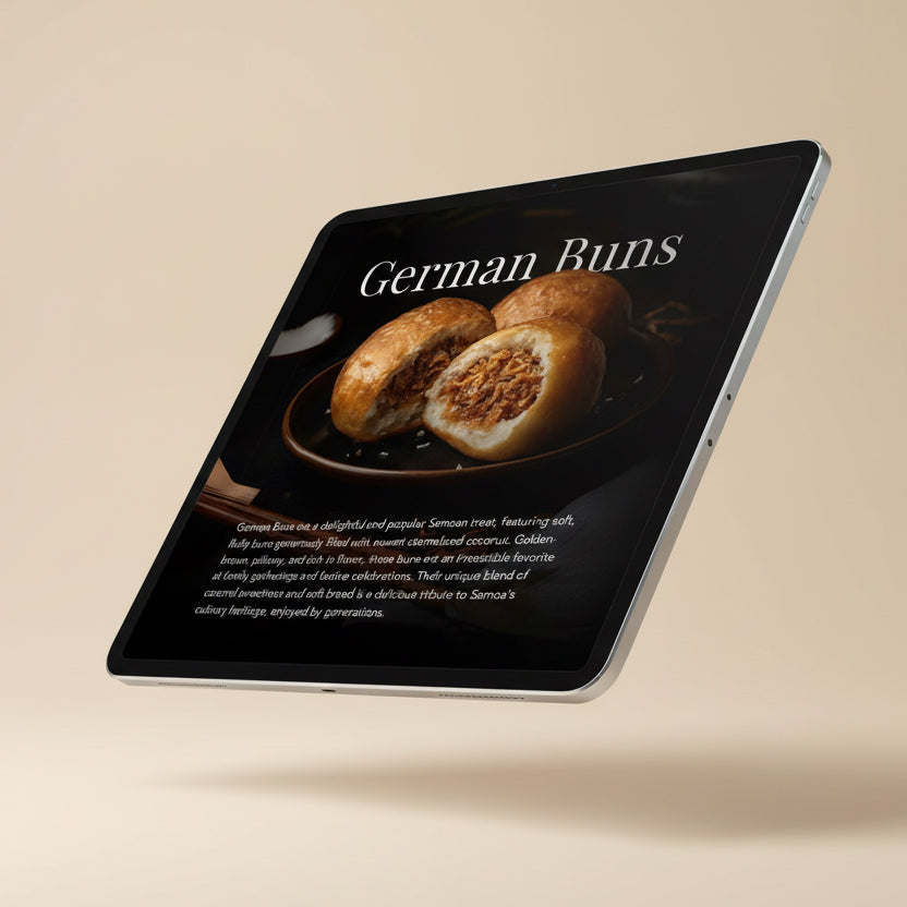 Free Samoan Delights Cookbook e-book featuring traditional Samoan recipes and cooking tips, available as a free gift download.