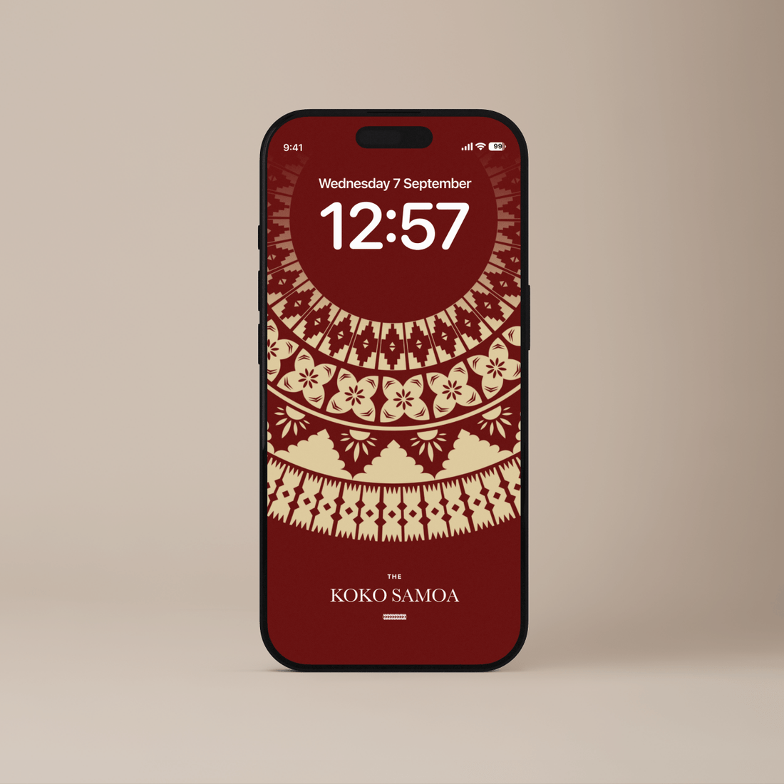 Fiji Red phone wallpaper by The Koko Samoa featuring vibrant red tones, perfect for mobile device backgrounds.