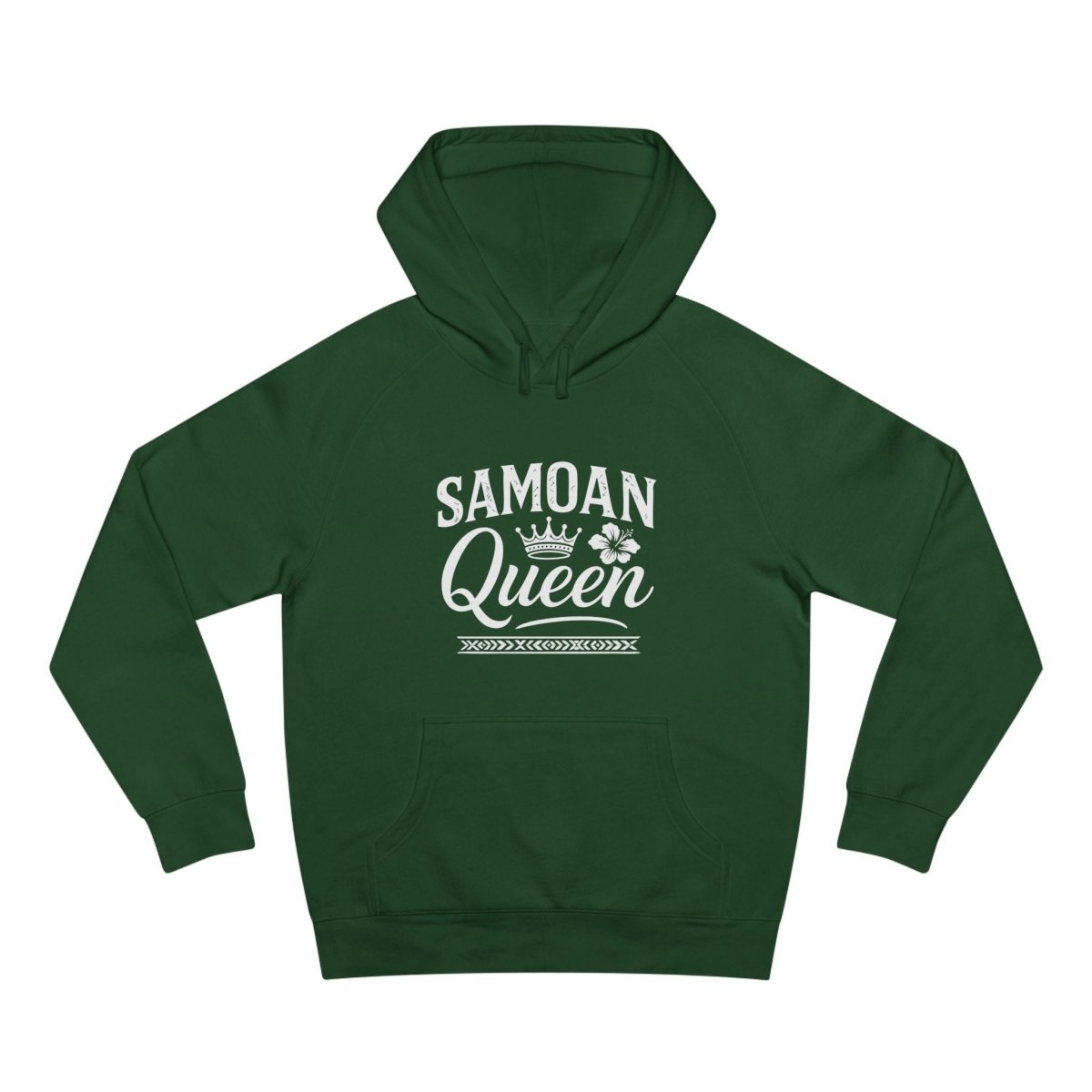 Samoan Queen IslandSoft™ Premium hoodie in asphalt heather, XS size, featuring a comfortable fit and stylish design.