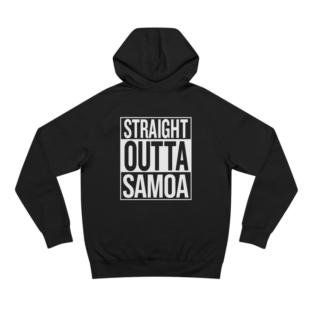 IslandSoft™ Premium hoodie in asphalt heather, XS size, featuring "Straight Outta" design from The Print Bar, AU/NZ edition.