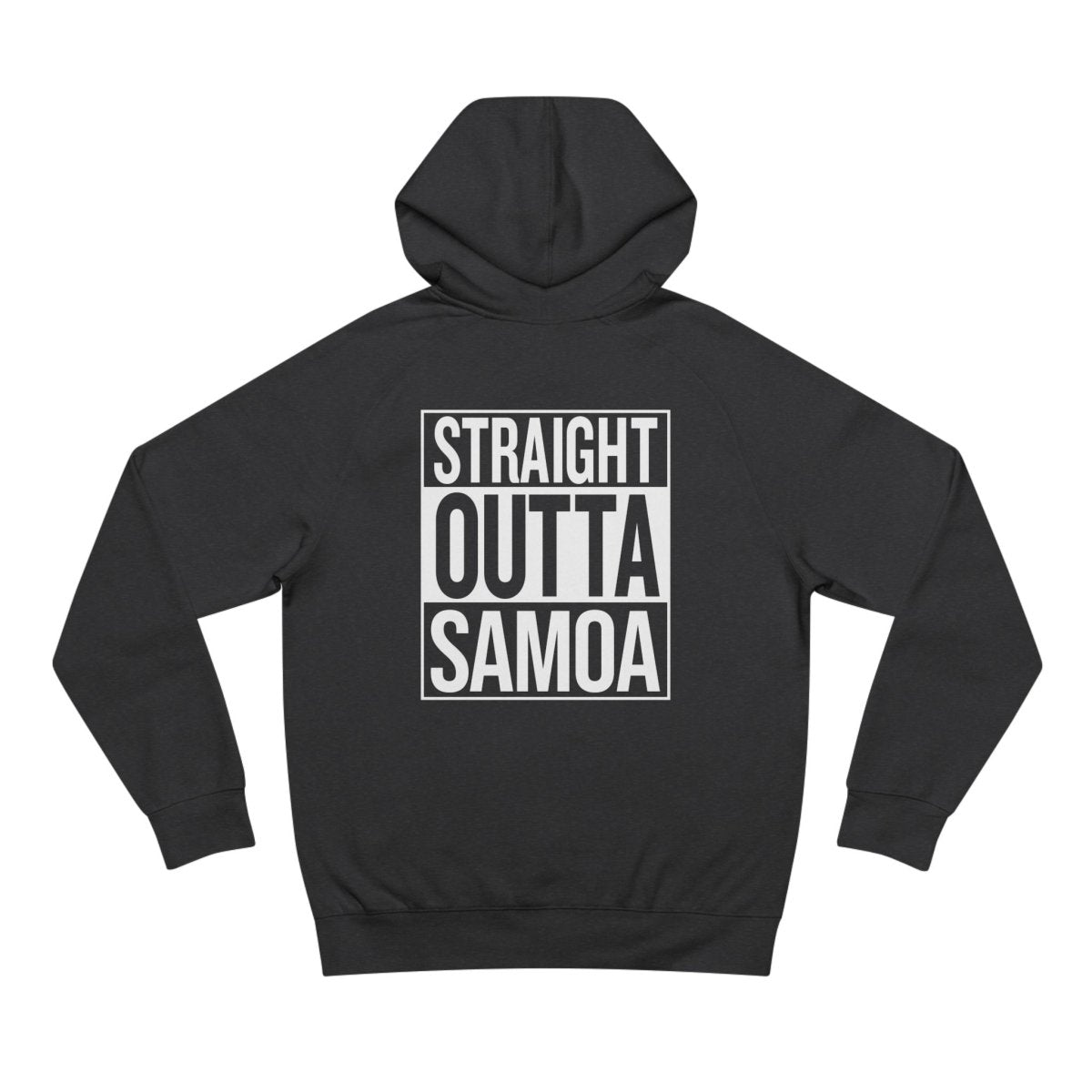 IslandSoft™ Hoodie by The Print Bar in asphalt heather, XS size, featuring "Straight Outta" design, premium casual hoodie for AU/NZ.