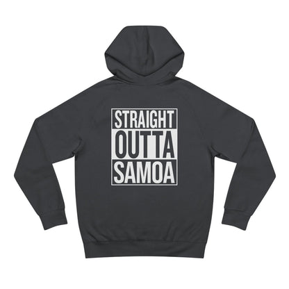 IslandSoft™ Hoodie by The Print Bar in asphalt heather, XS size, featuring "Straight Outta" design, premium unisex hoodie.