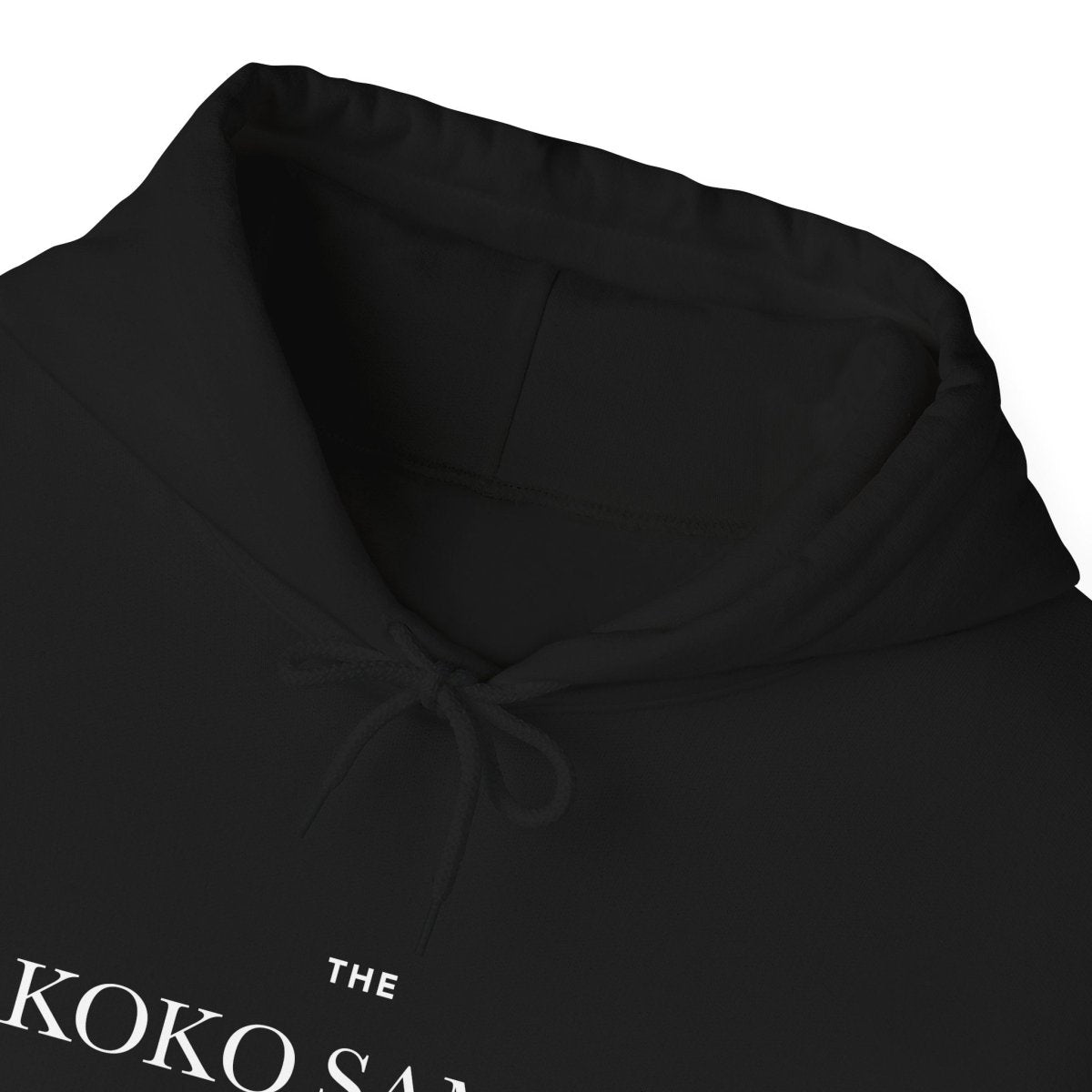 Black IslandHeavy™ hoodie in plus sizes 2XL to 5XL, featuring a classic hoodie design with a front pocket.