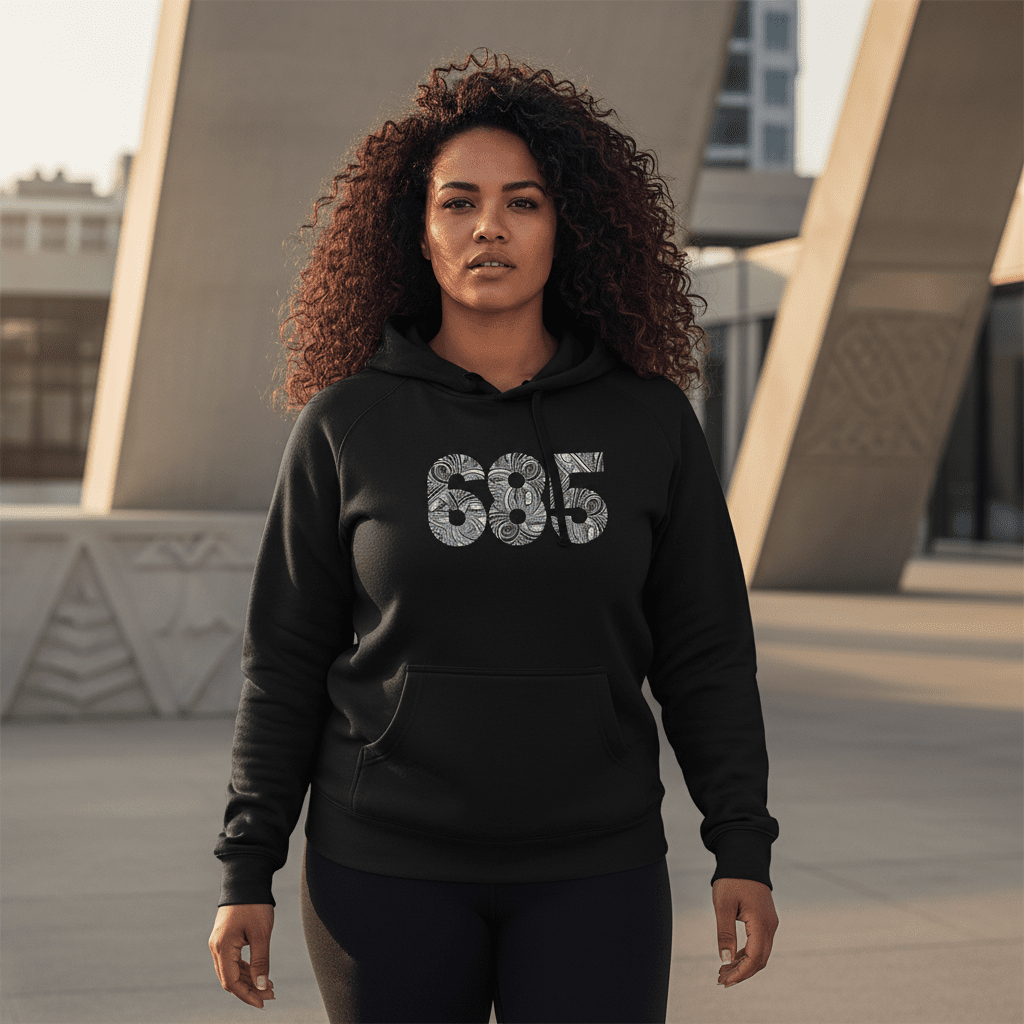 Black IslandHeavy™ hoodie, plus 2XL-5XL, featuring a soft, premium fabric and casual hoodie design.