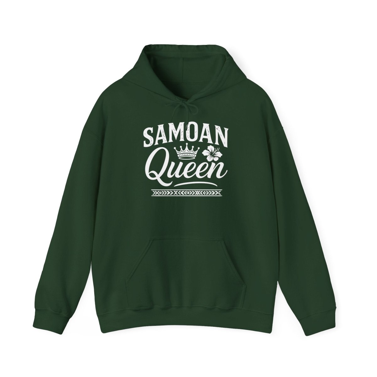 Dark heather IslandHeavy™ Hoodie in Plus 2XL-5XL featuring Samoan Queen design, suitable for AU/NZ.