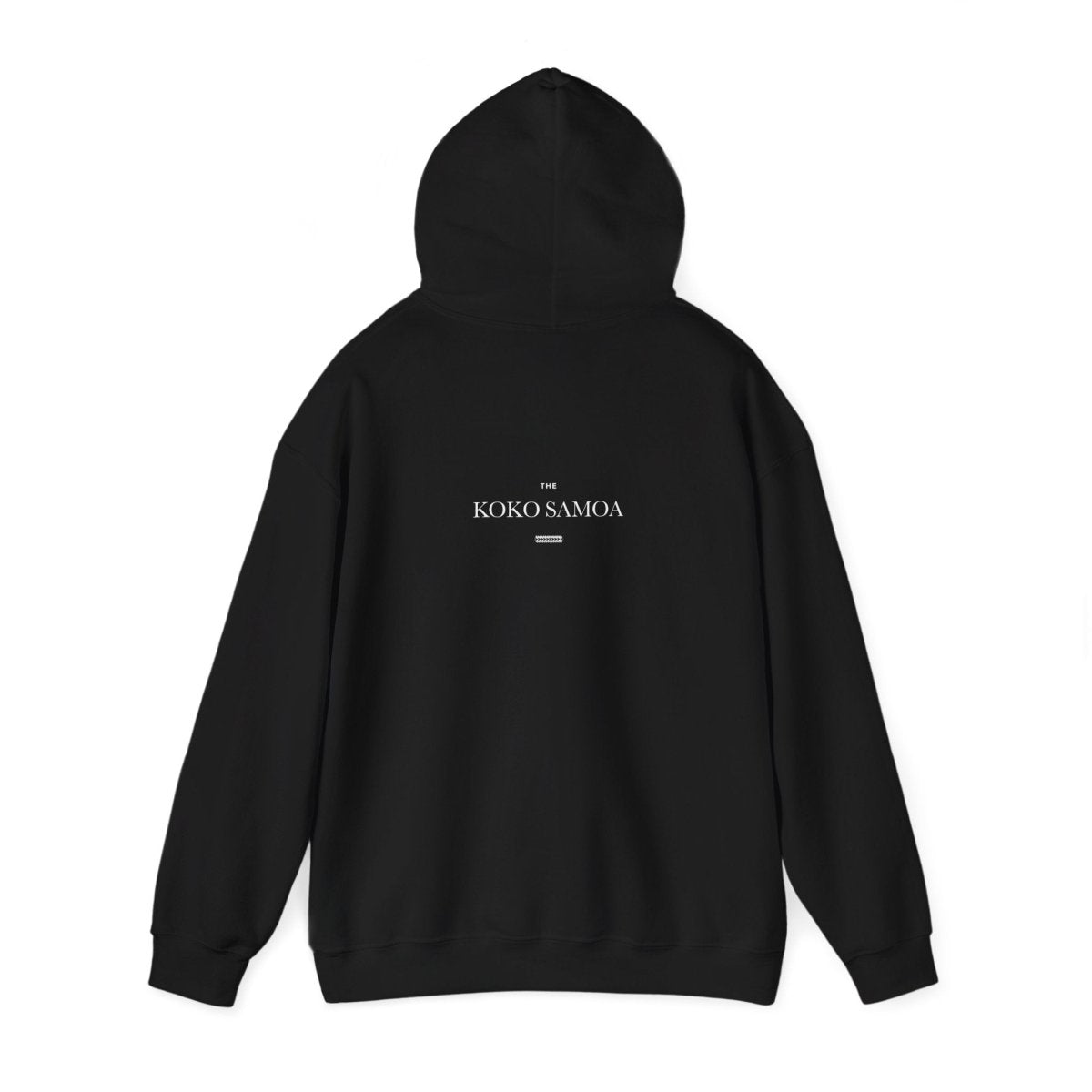 Dark heather IslandHeavy™ hoodie in 2XL-5XL with Samoan Queen design, featuring a comfortable fit and bold graphic on the front.
