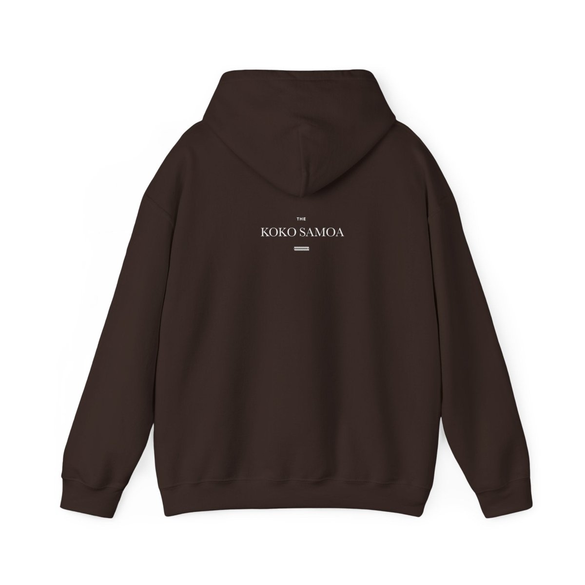 Dark heather IslandHeavy™ hoodie in Plus 2XL-5XL, featuring Samoan Queen design, suitable for AU/NZ sizes.
