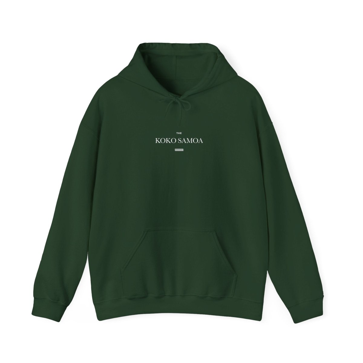 Dark heather IslandHeavy™ hoodie in plus sizes 2XL-5XL with Straight Outta AU/NZ design, showing front view.