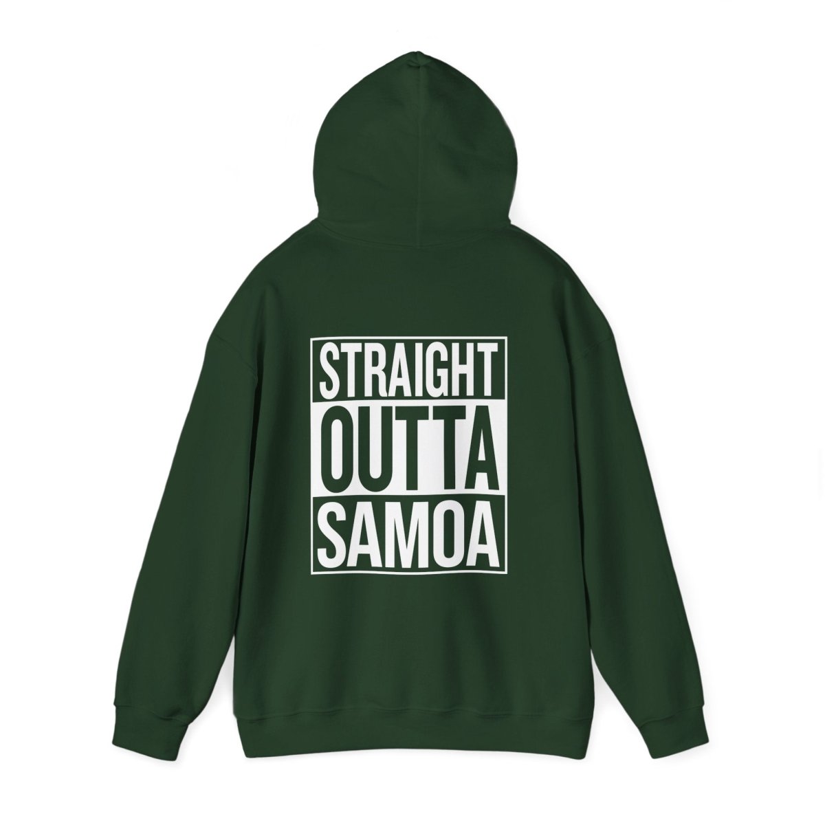 Dark heather IslandHeavy™ hoodie in Plus 2XL-5XL with Straight Outta AU/NZ print, featuring a comfortable hoodie design.