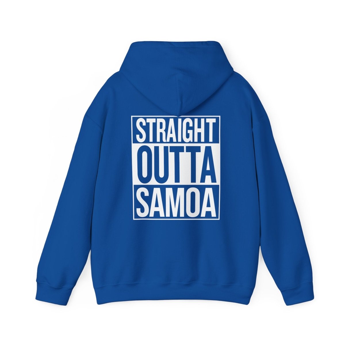 Dark heather IslandHeavy™ hoodie, plus 2XL-5XL, featuring "Straight Outta AU/NZ" graphic, casual hoodie style.