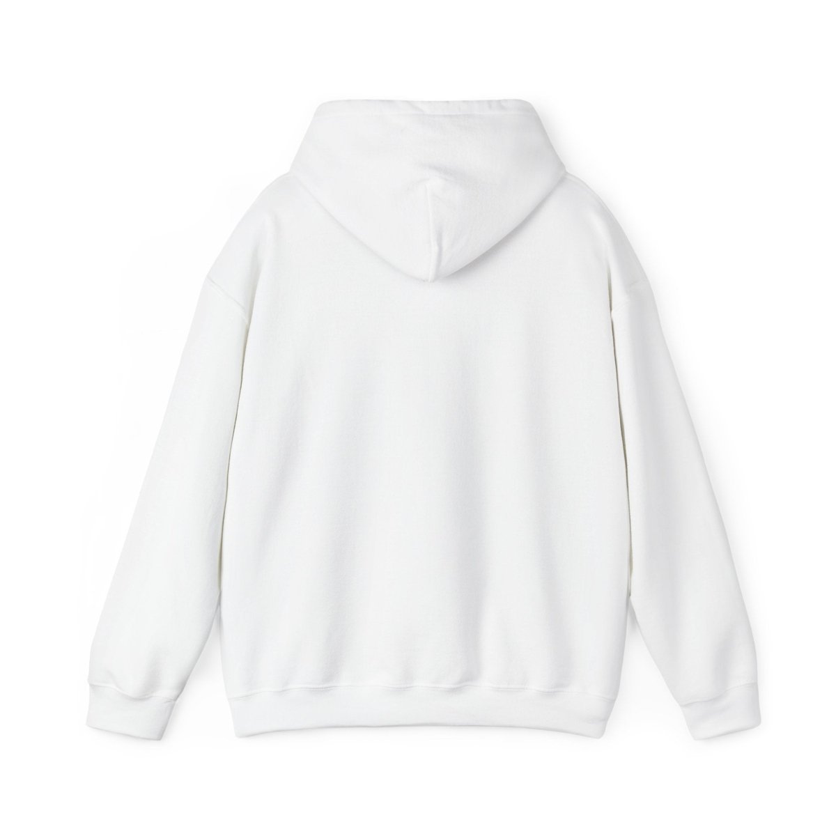 White IslandHeavy™ hoodie in plus sizes 2XL-5XL, featuring a casual hoodie design with a front pocket.