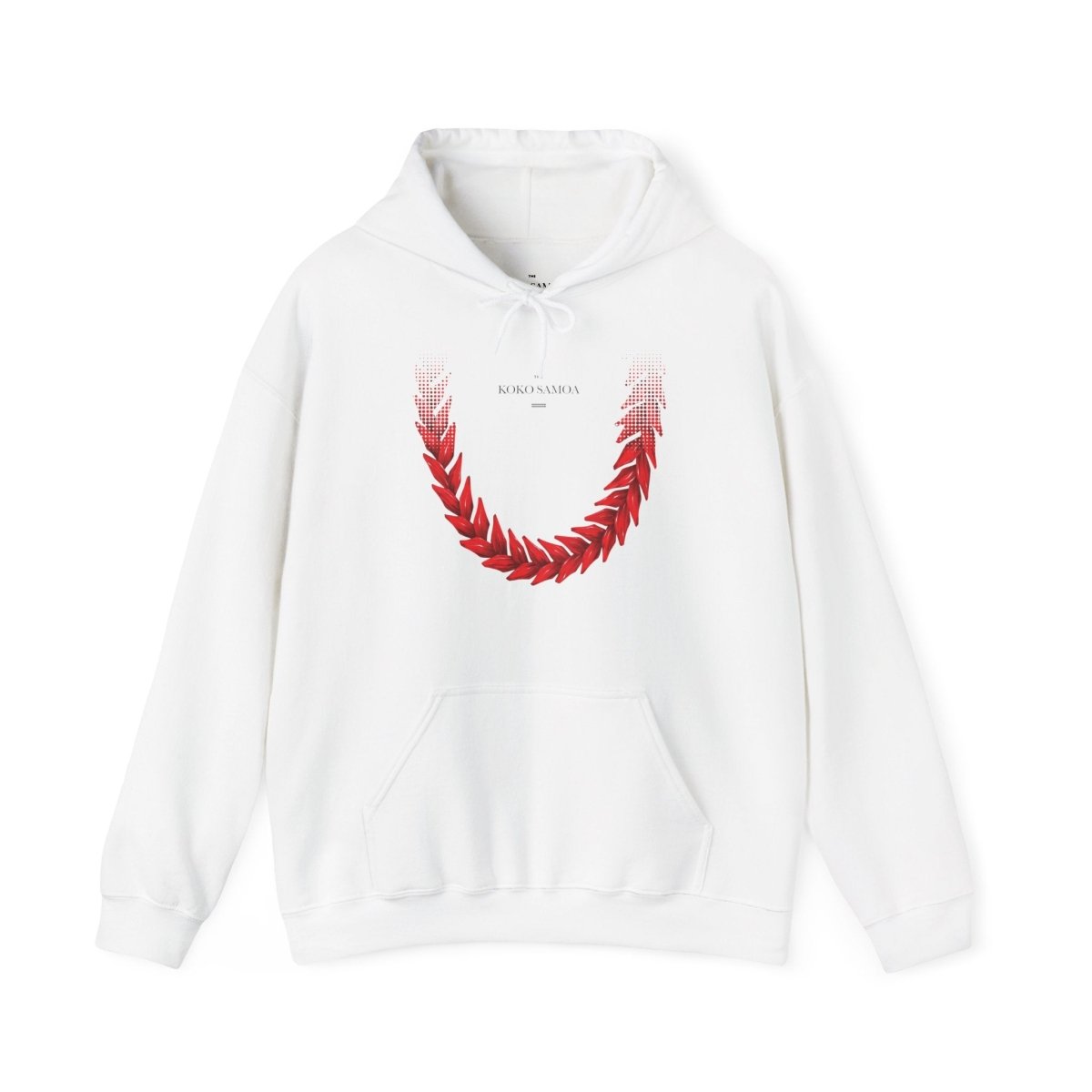 White IslandHeavy™ hoodie by The Print Bar in Plus 2XL-5XL, featuring a comfortable fit and stylish design.