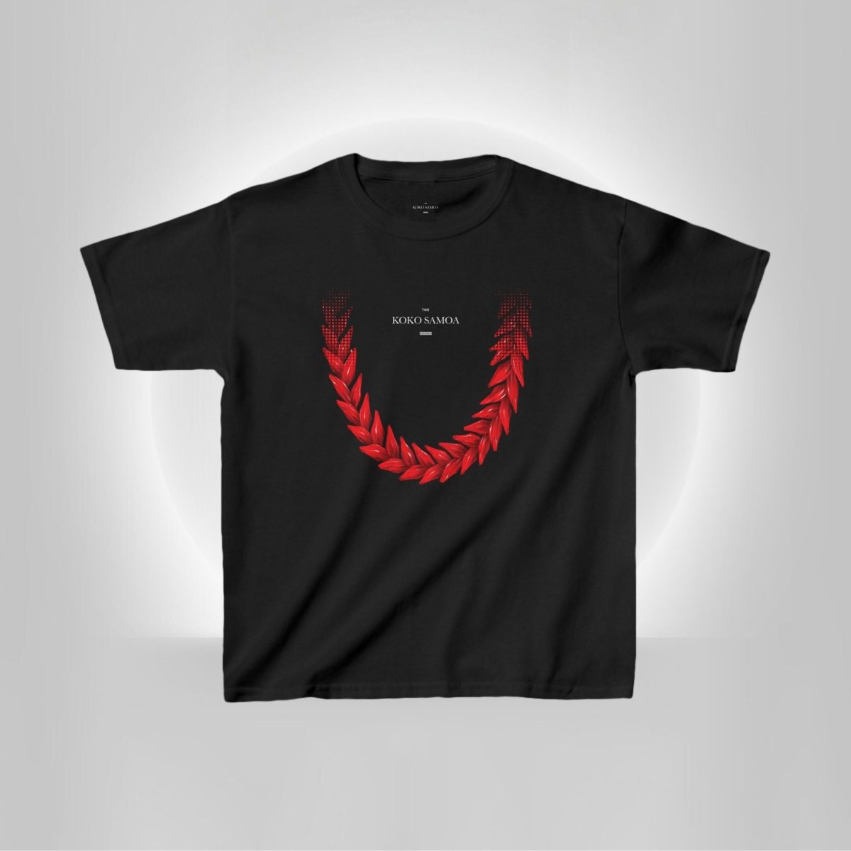 Kids unisex black T-shirt by The Print Bar featuring Ula Fala design, suitable for children in AU/NZ.