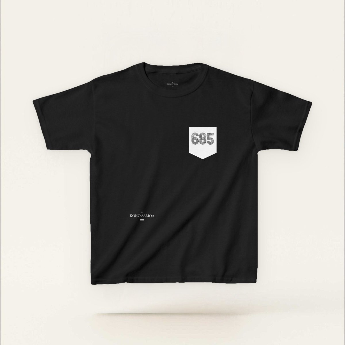 Kids unisex navy tee from The Print Bar with a 685 pocket design, perfect for casual wear in AU/NZ.