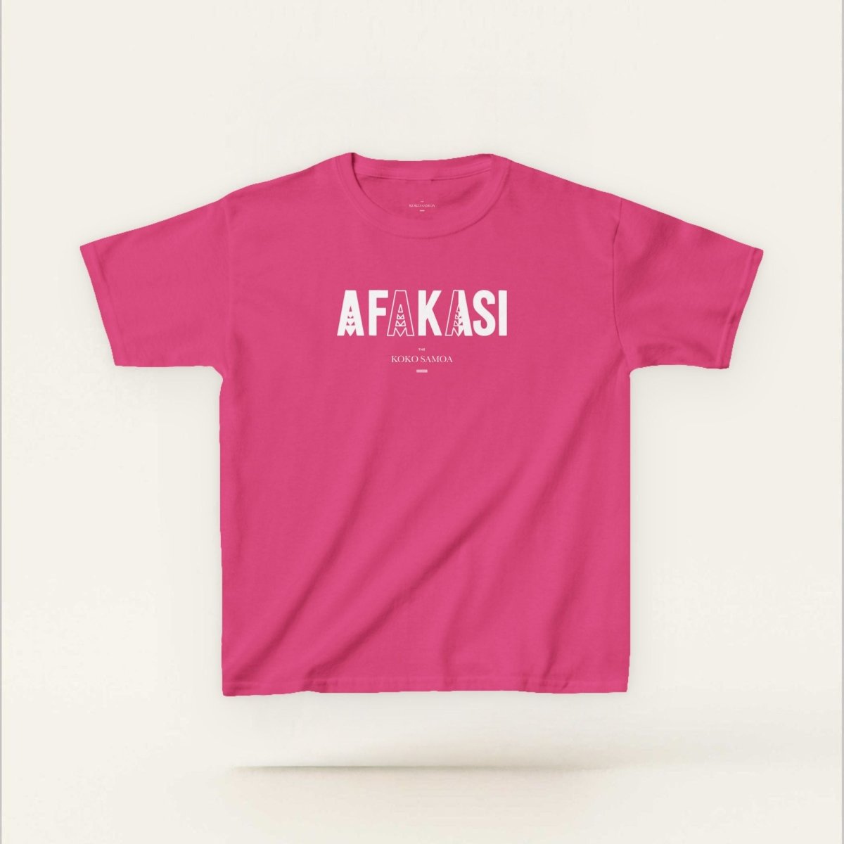 Kids unisex navy tee by The Print Bar featuring Afakasi design, perfect for kids in AU/NZ.