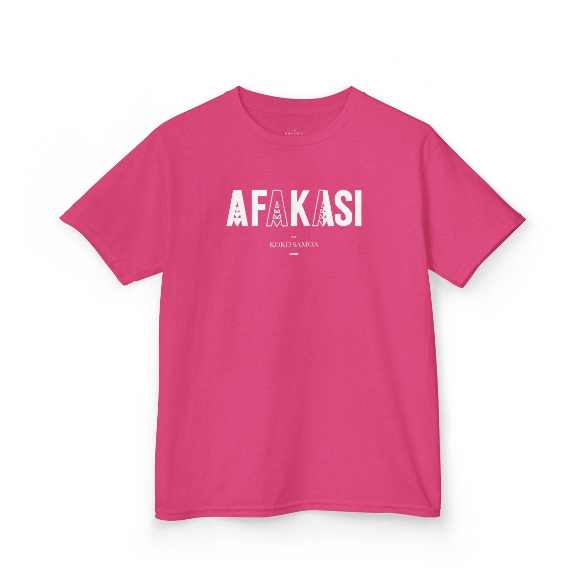 Kids unisex navy T-shirt by The Print Bar featuring Afakasi design, suitable for children in AU/NZ.