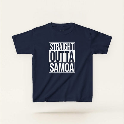 Kids Unisex Cotton Tee - Straight Outta Samoa - AU/NZ - The Koko Samoa