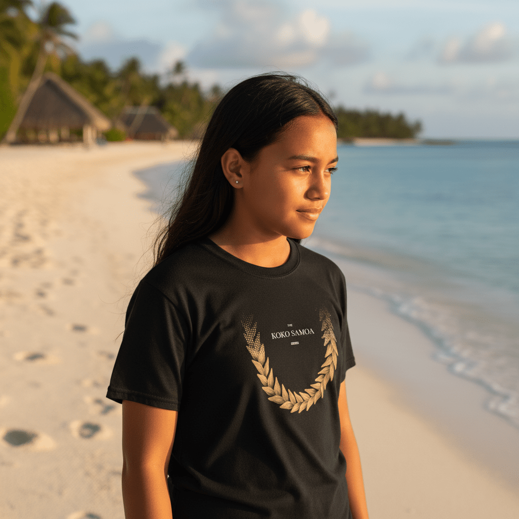 Kids Unisex Tee - Ula Fala Brown - AU/NZ - The Koko Samoa