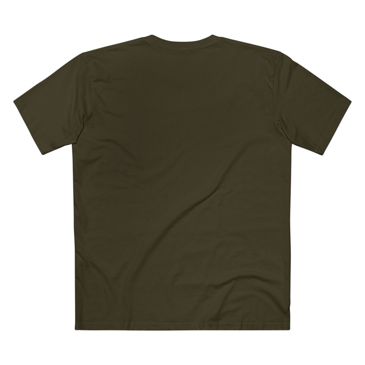 Soft unisex Army green tee with '685 Pocket' print by The Print Bar, featuring a comfortable fit and casual style.