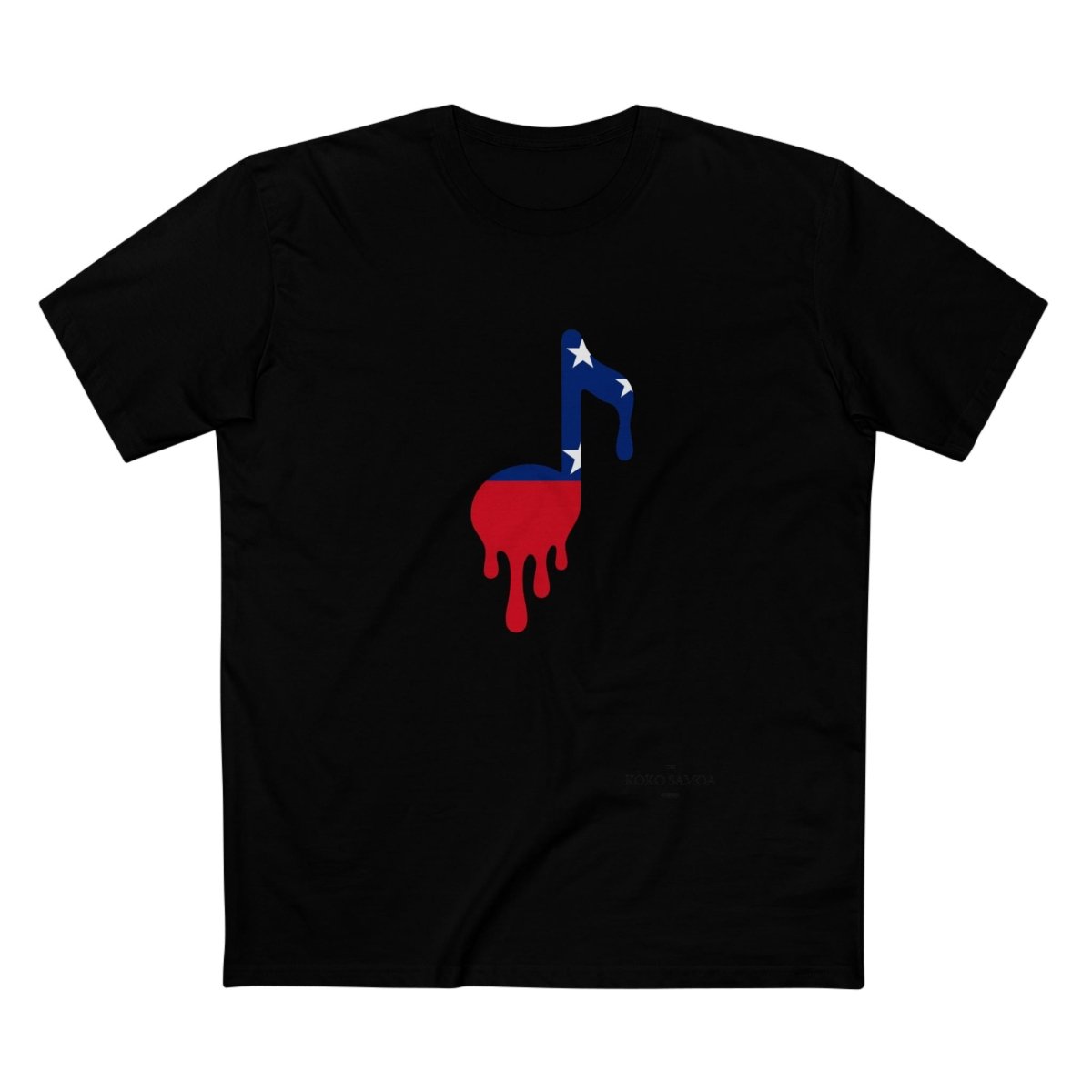 Soft unisex Samoan Note T-shirt by The Print Bar in athletic heather, showing the front design on a casual tee.