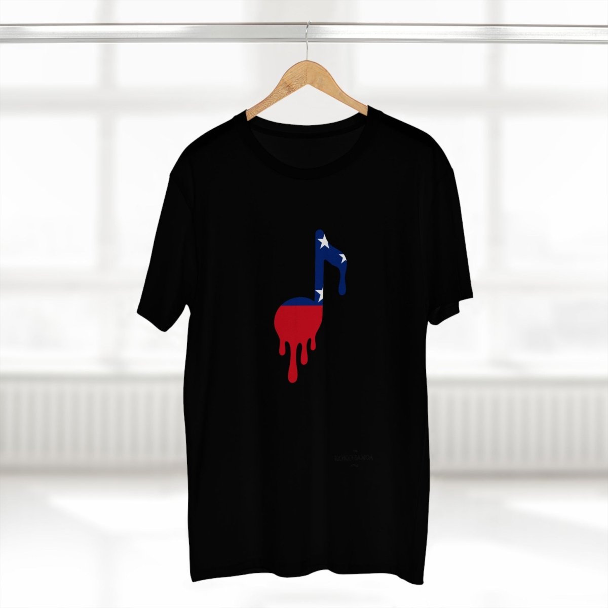 Soft unisex Samoan Note T-shirt by The Print Bar, athletic heather fabric, casual fit, displayed on a plain background.