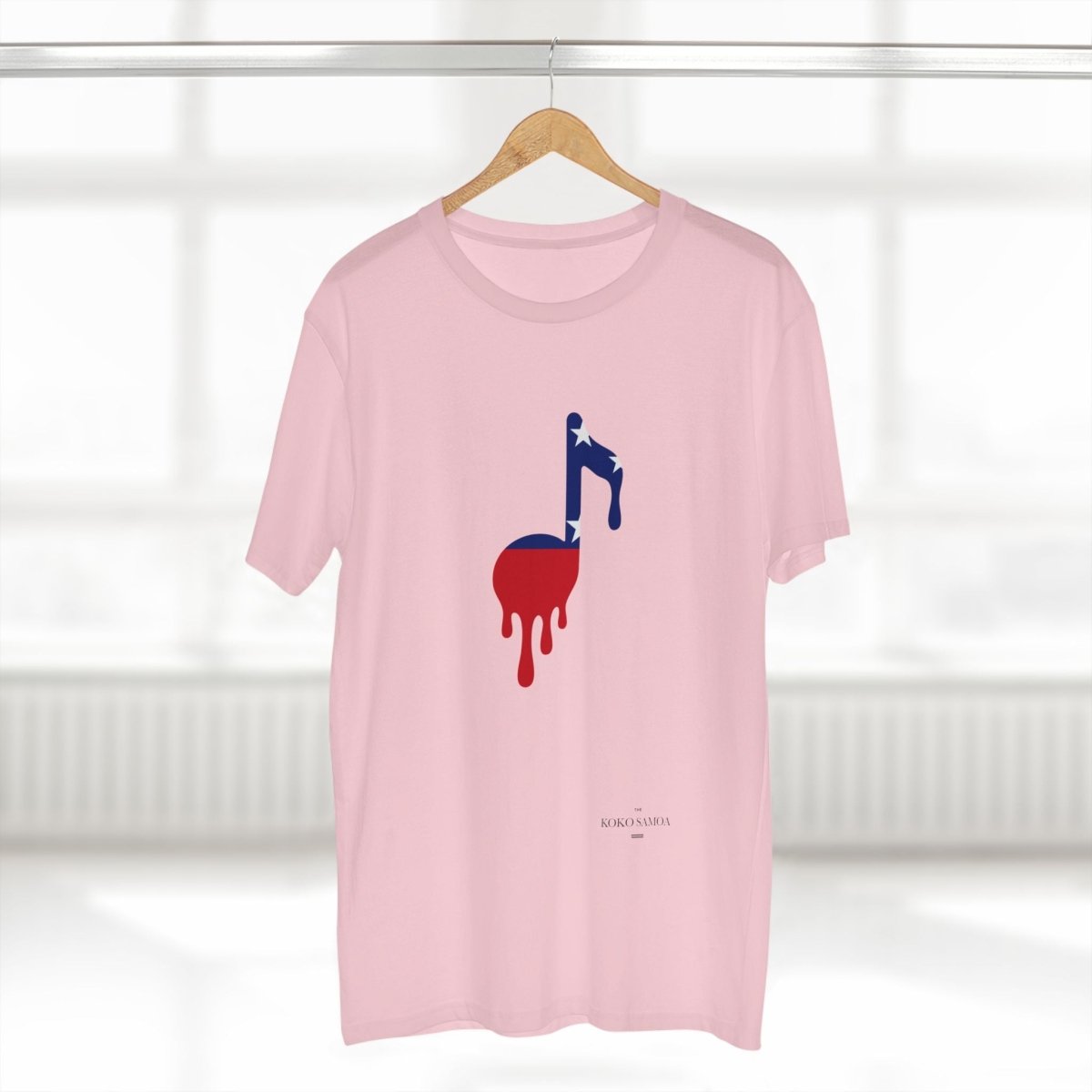 Soft unisex Samoan Note T-shirt by The Print Bar featuring athletic heather fabric and casual fit in XS size.