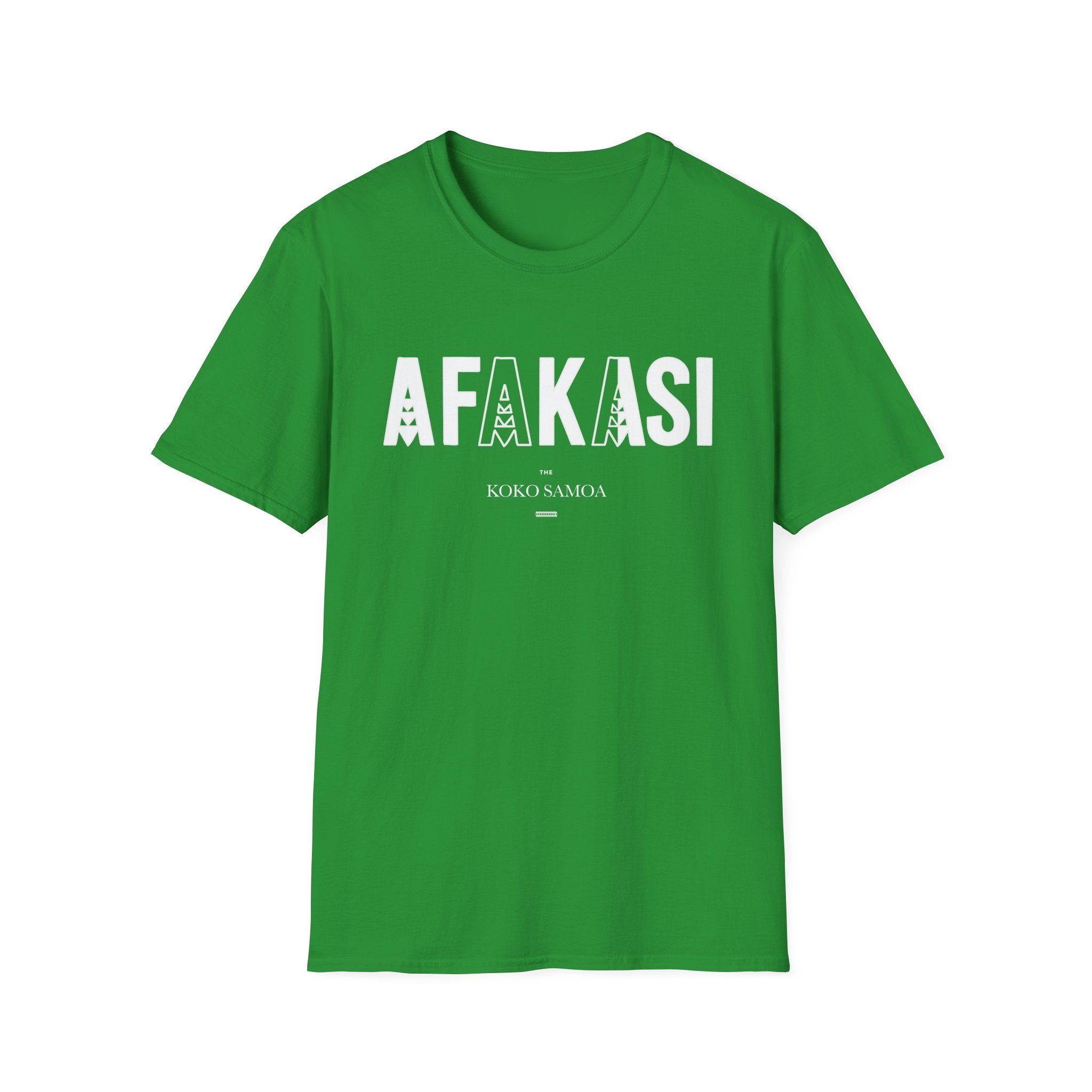 Charcoal soft unisex tee featuring the Afakasi design, casual fit, perfect for everyday wear in AU/NZ.