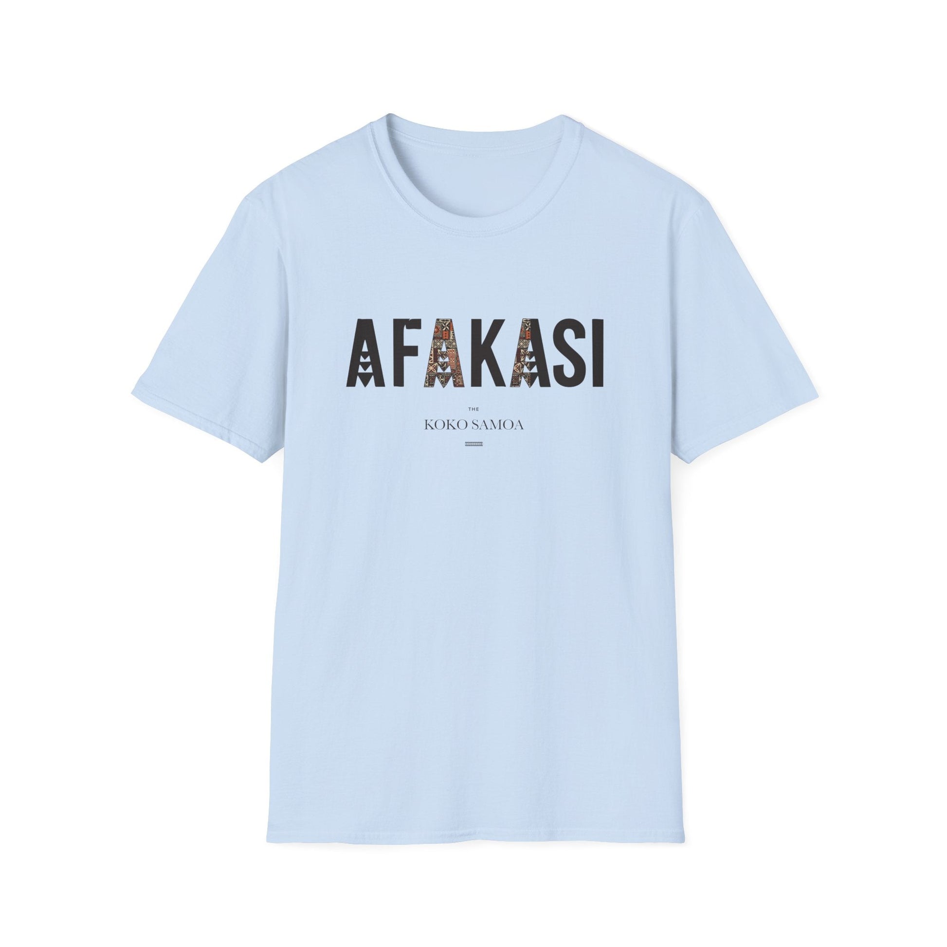 Charcoal soft unisex tee by The Print Bar featuring Afakasi design, perfect for casual wear in AU/NZ.