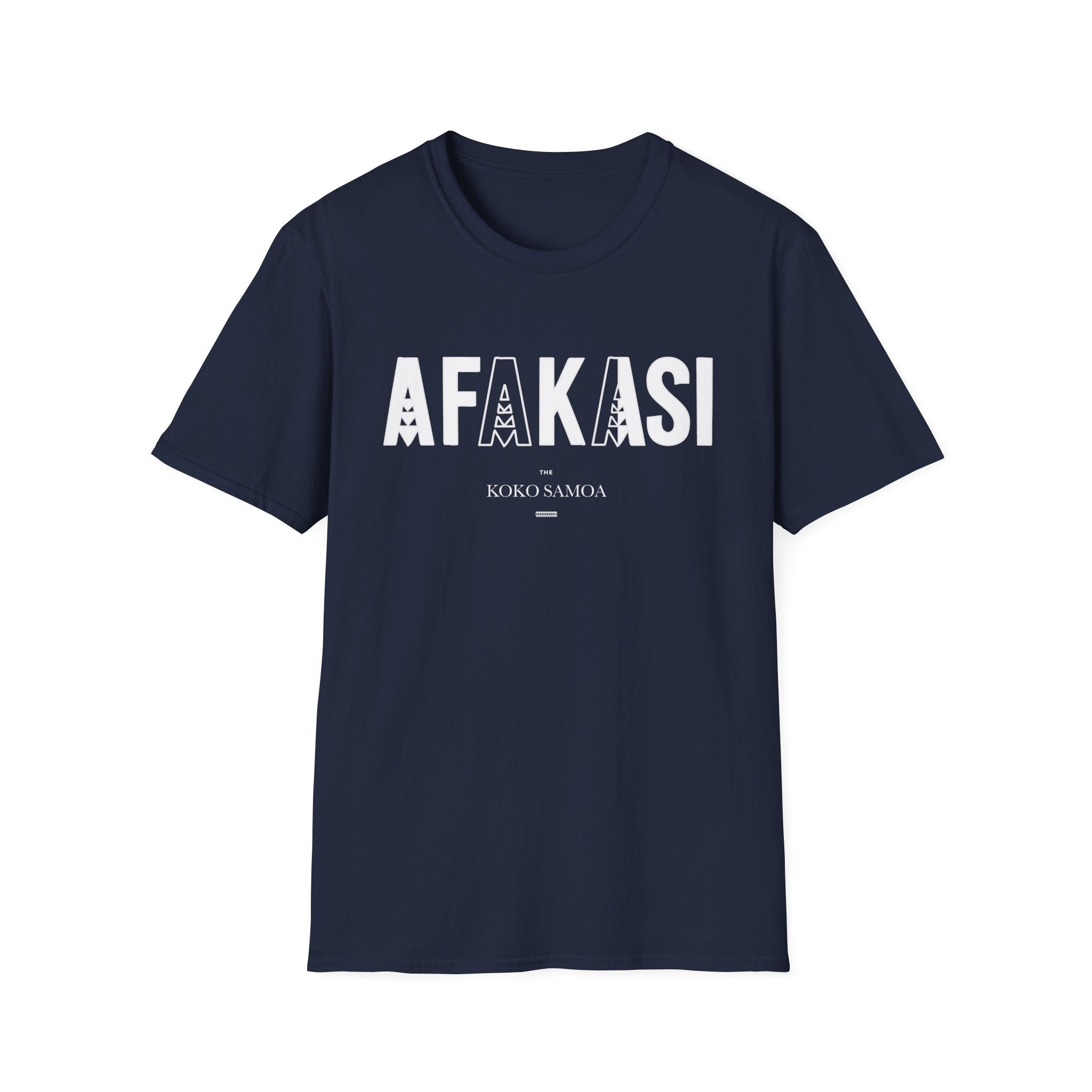 Charcoal soft unisex tee by The Print Bar featuring the Afakasi design, perfect for casual wear in AU/NZ.