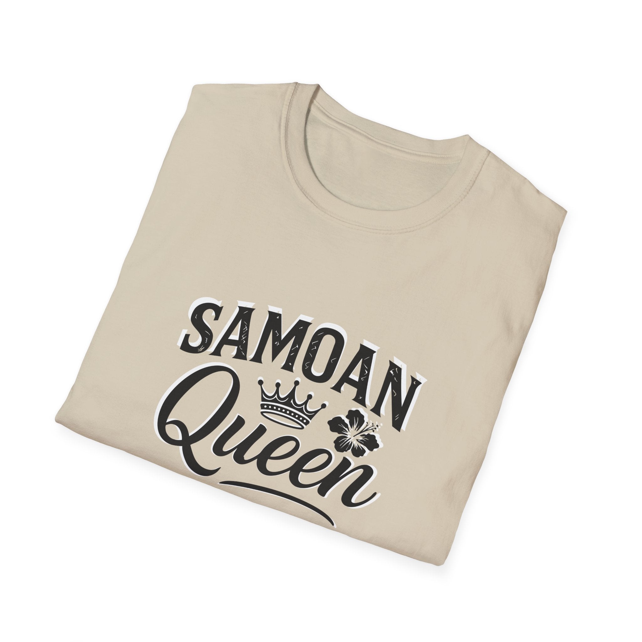 Charcoal soft unisex tee by The Print Bar featuring Samoan Queen AU/NZ design, casual and comfortable unisex T-shirt.