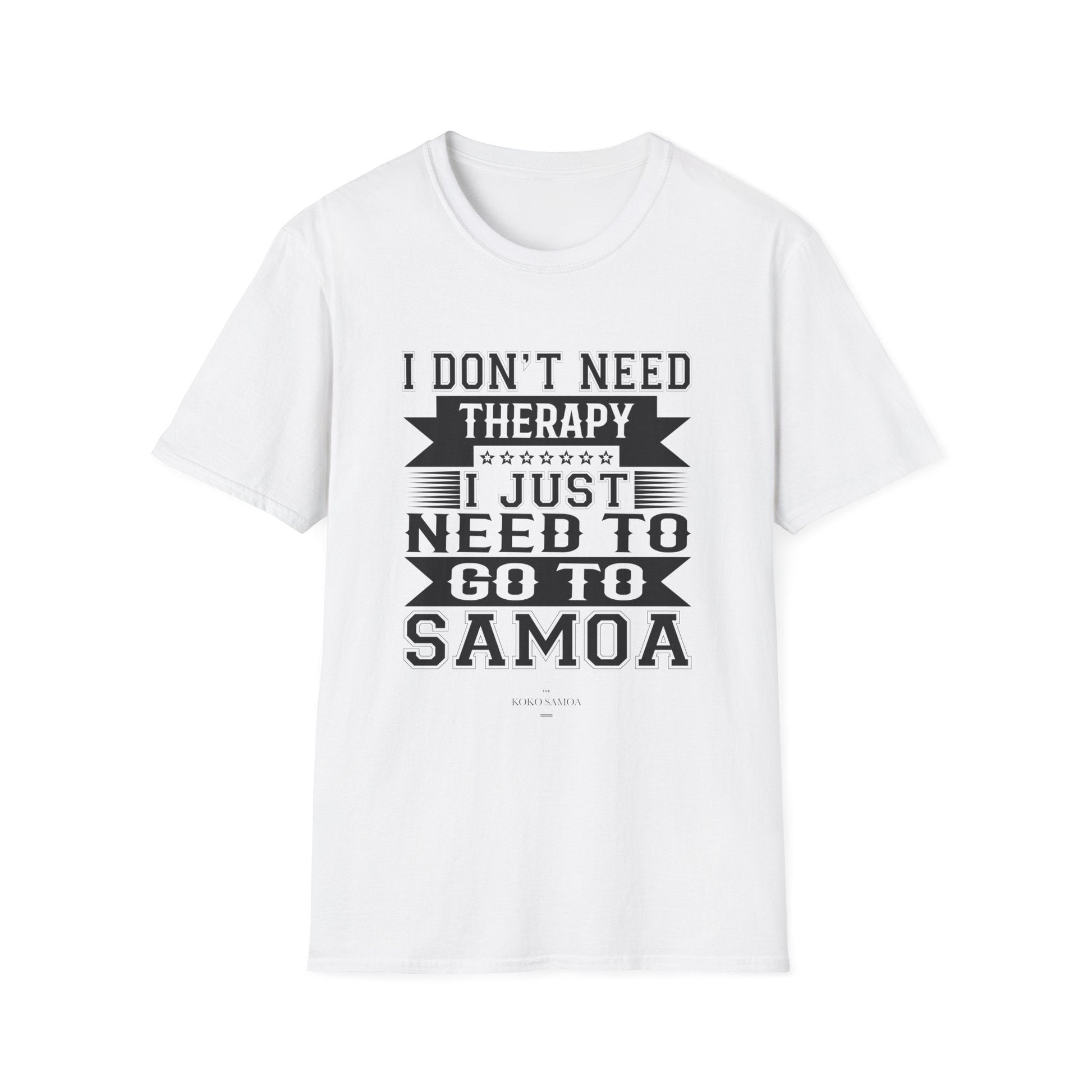 Charcoal unisex soft tee by The Print Bar featuring Samoan Therapy design, perfect for casual wear in AU/NZ.
