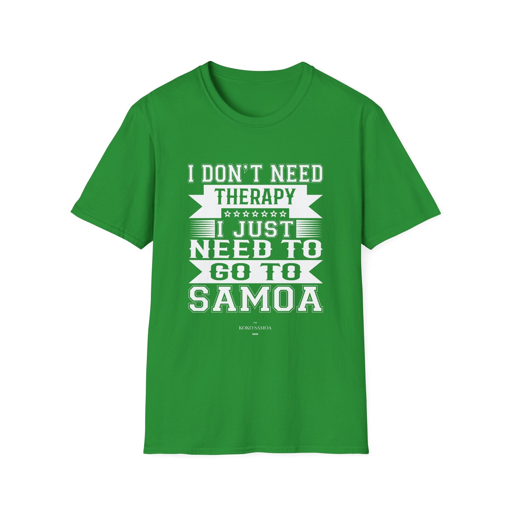 Charcoal unisex soft tee from The Print Bar featuring Samoan Therapy design, casual fit, perfect for everyday wear.